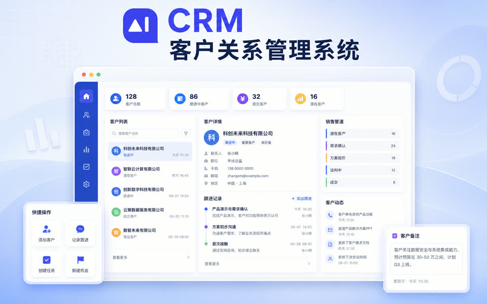 CRM 管理台案例图